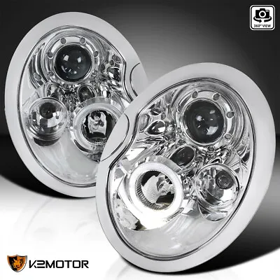 Clear Fits 2002-2006 Mini Cooper S LED Halo Projector Headlights Lamp Pair 02-05 • $194
