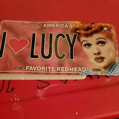 I Love Lucy Americas Favorite Redhead License Plate 6  X 12   Metal Tin • $15