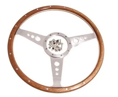 New Moto-Lita 15  Wood Steering Wheel Genuine Moto Lita Made In UK Semi Dished • $399.95