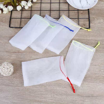 5*Soap Foaming Net Saver Bag Suds Bubbles Maker Skin Care Bath Easy Bubble MX HF • $6.29