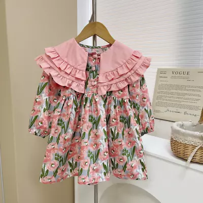 Children's Clothes Girls Flower Dress Spring Dress Long Skirt Baby Floral Skirt • $50.89