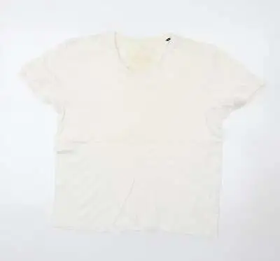 £4 • Buy Urban Spirit Mens White Cotton T-Shirt Size XL V-Neck