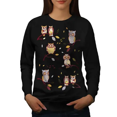 £25.99 • Buy Wellcoda Crazy Owl Branch Womens Sweatshirt, Birdie Casual Pullover Jumper