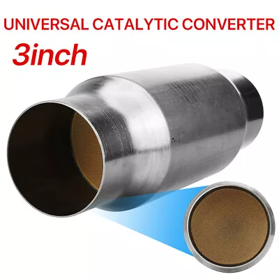 3inch 11'' Long Universal Catalytic Converter Cat High Flow Stainless Steel US • $27.99