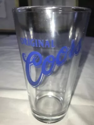 Vintage Libbey ORIGINAL COORS Blue Label LOGO 16oz BEER PINT GLASS Tumbler 5¾  T • $20