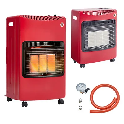 4.2KW Mobile Calor Gas Cabinet Heater Home Garden Patio Heater W/ Regulator Hose • £85.95