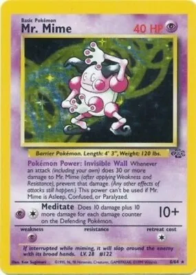 Pokémon TCG - Mr. Mime - 6/64 - Holo Unlimited - Jungle Unlimited [Near Mint] • $33.99