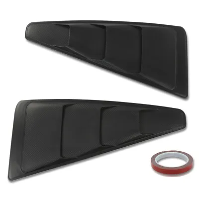 $25.04 • Buy Fit For 05-14 Ford Mustang Quarter Side Window Louvers Scoop Cover Carbon Look