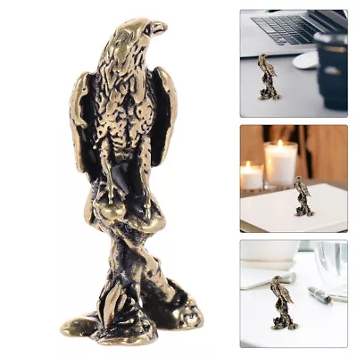  Eagle Brass Ornament Vintage Statue Tabletop Animal Decoration • £9.89