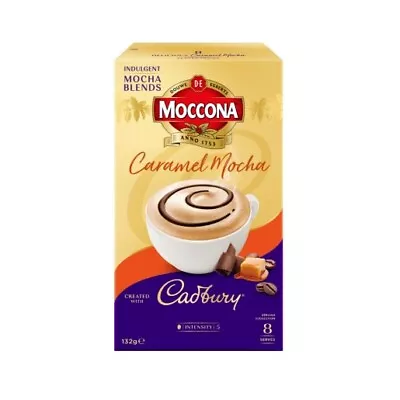 Moccona Coffee Cadbury Caramel Mocha Sachets 8 Pack • $10.29