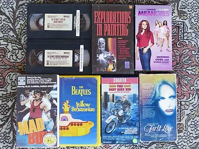 8 VHS Collection Lot Rare Htf Oop UFC 1 3 Mad Bull First Love Mean Girls Beatles • $27.99