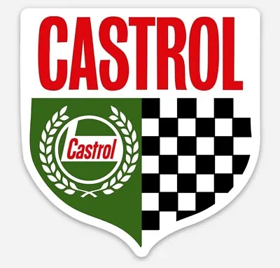 Vintage Retro Style Castrol Racing Oil Logo Vinyl Decal Sticker • $2.99