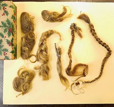 Victorian Human Hair Real Locks Mourning Oddity Antique Doll Repair • $80.95