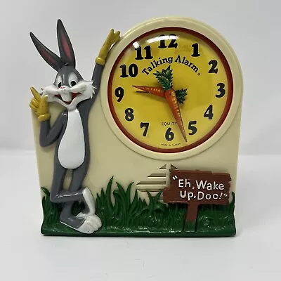 Vintage 1974 Janex Warner Bros. Bugs Bunny Talking Alarm Clock Wind Up No Voice • $55.65