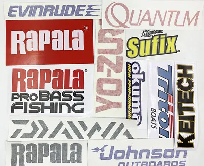 $13.99 • Buy A Bunch Of Fishing Decals Wholesale  Lot Of 13 Stickers 