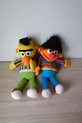 VINTAGE 1986 Playskool Bert & Ernie 18  Hand Puppets Full Body Sesame Street Set • $59.99