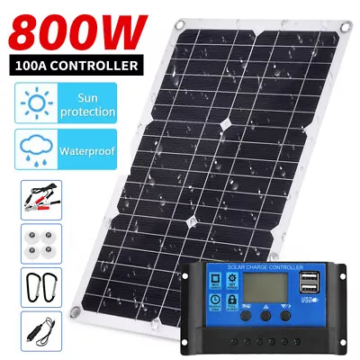 12V 800W Flexible Solar Panel Kit +100A Charger Controller RV Trailer Camper Van • £24.69