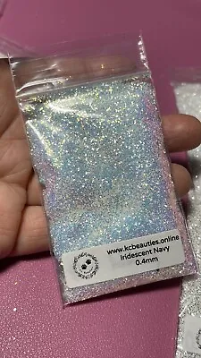 Iridescent White Navy 0.4MM Fine Glitter For Nail Acrylic Gel Craft US Seller 5g • $2.50