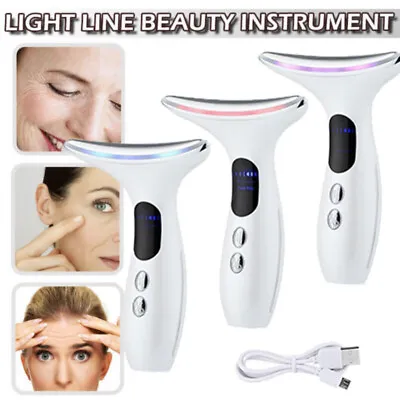 LED Microcurrent Facial Skin Tightening Firming Device Face Neck Beauty Machine • £26.45