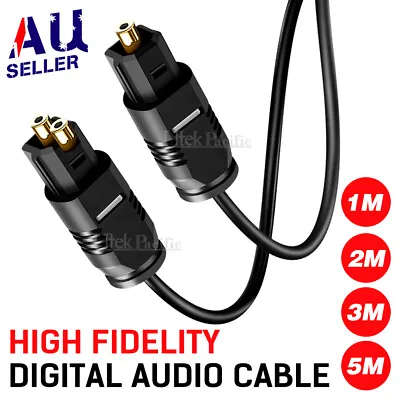 Ultra Premium Digital Toslink Optical Audio Cable Black Fibre Lead Cord S/PDIF • $7.45