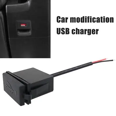 12V/24V Single USB Car Charger Socket 5V 2.4A Power Adapter Square Shape New U4 • £2.51