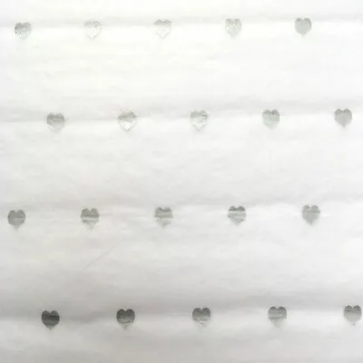 Silver Hearts On White Tissue Paper 500x750mm Multi Listing • £3.69