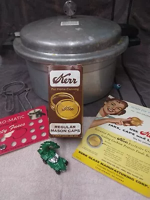 Vintage 12 QT Mirro-Matic Pressure Cooker (TESTED) +  Kerr Kollection  C DESCRIP • $49.99