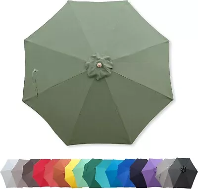 9ft 8 Ribs Patio Garden Market Replacement Umbrella Canopy - Sage Green • $38.50