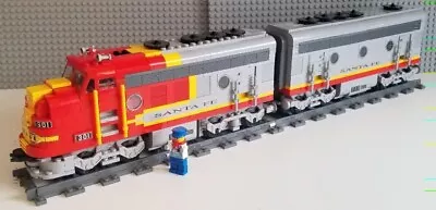 Custom Train Santa Fe F7 Engine A & B Units Red -PLEASE READ ITEM DESCRIPTION- • $849.22