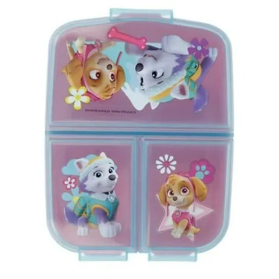 £12 • Buy Paw Patrol Girl Kids Character 3 Compartment Sandwich Lunch Box Licenced Item