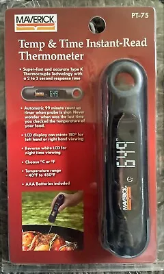 Maverick  Plastic  Grill Thermometer  6 In. H X 1.5 In. W X 1 In. L Sealed New • $34.19