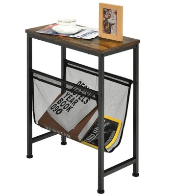 £28.80 • Buy 2-Tier Narrow Sofa Side End Table Industrial Coffee Snack Table Laptop Stand