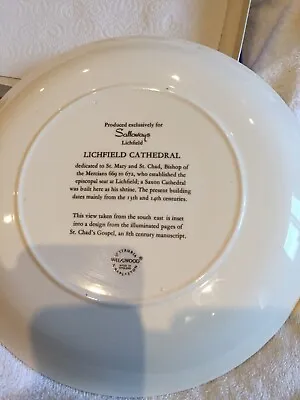 £7 • Buy Lichfield  Cathedral Wedgwood Queens Ware Plate (Salloway) 