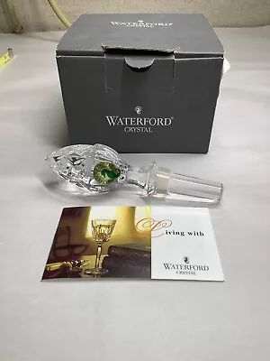 WATERFORD Lead Crystal Acorn Wine Bottle Stopper W/Original Box • $18.95