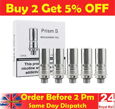 Innokin Endura T20S Coils | Prism S Tank | 0.8Ohm 1.5Ohm 100%Authentic Pack Of 5 • £8.99