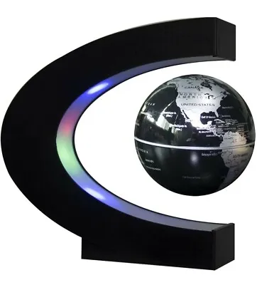 £19.99 • Buy C Shape Magnetic Levitation Floating Desk Globe World Map With LED Lights