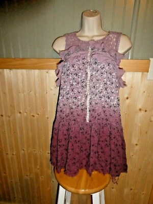 $18 • Buy Gimmicks By BKE Purple Crochet Dip Dye Boho Tank Top Floral Large