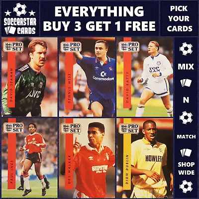 £1 • Buy Pro Set 1990-91 English Football League Premier Cards Base, Rookie, RC, Errors