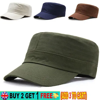 Adjustable Cadet Hat Mens Cotton Army Combat Cap Military Style Camo Baseball • £6.99