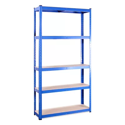 G-Rack Shelving 5 Tier Blue Metal Garage   Racking Storage Shelf 180x90x30 • £15.99