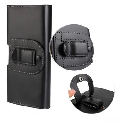 $14.50 • Buy For Oppo A5 A3 A1 A57 Black Tradesman Leather Belt Clip Loop Carry Case Pouch