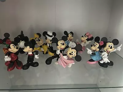 Enesco Disney Showcase Mickey Mouse And Minnie Dancing Figurines Bundle X6 Dance • £250