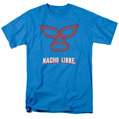 Nacho Libre Mask T Shirt Mens Licensed Wrestling Movie Tee Turquoise • $17.49