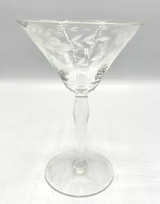 Vtg Unbranded Crystal Cut Martini Stemware Glass • $7.50