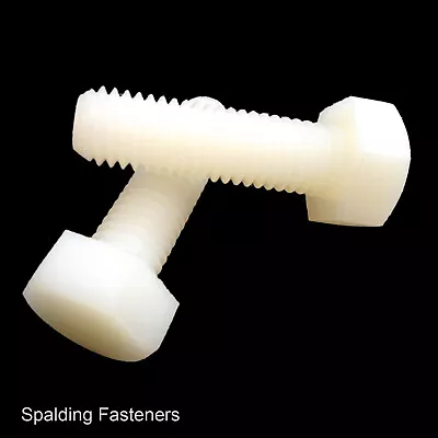 £84.68 • Buy Metric Nylon Plastic Hex Head Fully Threaded Set Screw / Bolts M5 M6 M8 M10 M12