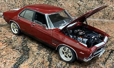 1/18 Modified Classic Holden HQ GTS 350 Monaro Sedan In Burgundy / White Stripes • $225