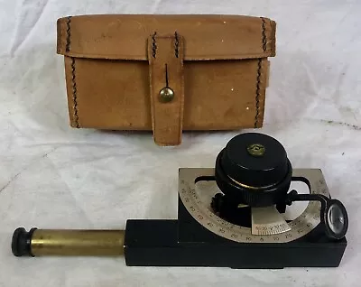 WW2 Military Abney Level Artillery Clinometer W.R.P Mk 5 1944 Leather Case • $124.32