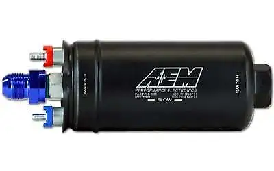 AEM 50-1005 400LPH Inline High Flow Fuel Pump - Inlet -8 AN And -6AN Outlet • $174.95