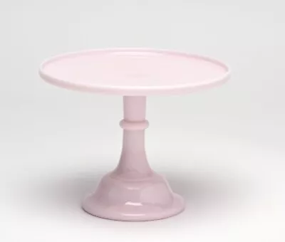 Mosser Glass USA Vintage Style Cake Stand Crown Tuscan Pink 12 Inch • $118.95