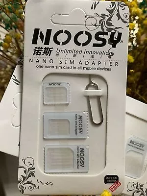 1 PCS Noosy SIM Card Adapter Nano Micro Standard Converter Kit SIM Tray Mot-2618 • $0.01